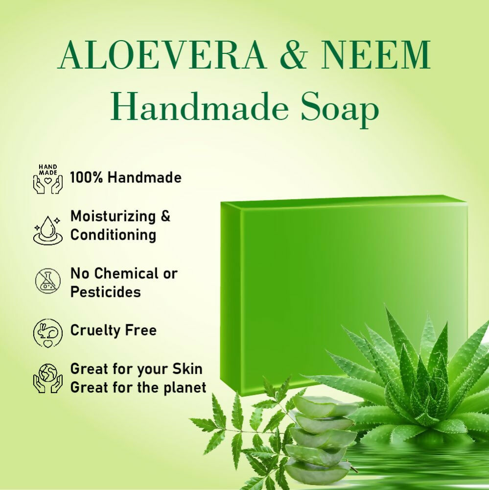 Prakriti Herbal Soap Aloevera and Neem - Swadesiicart