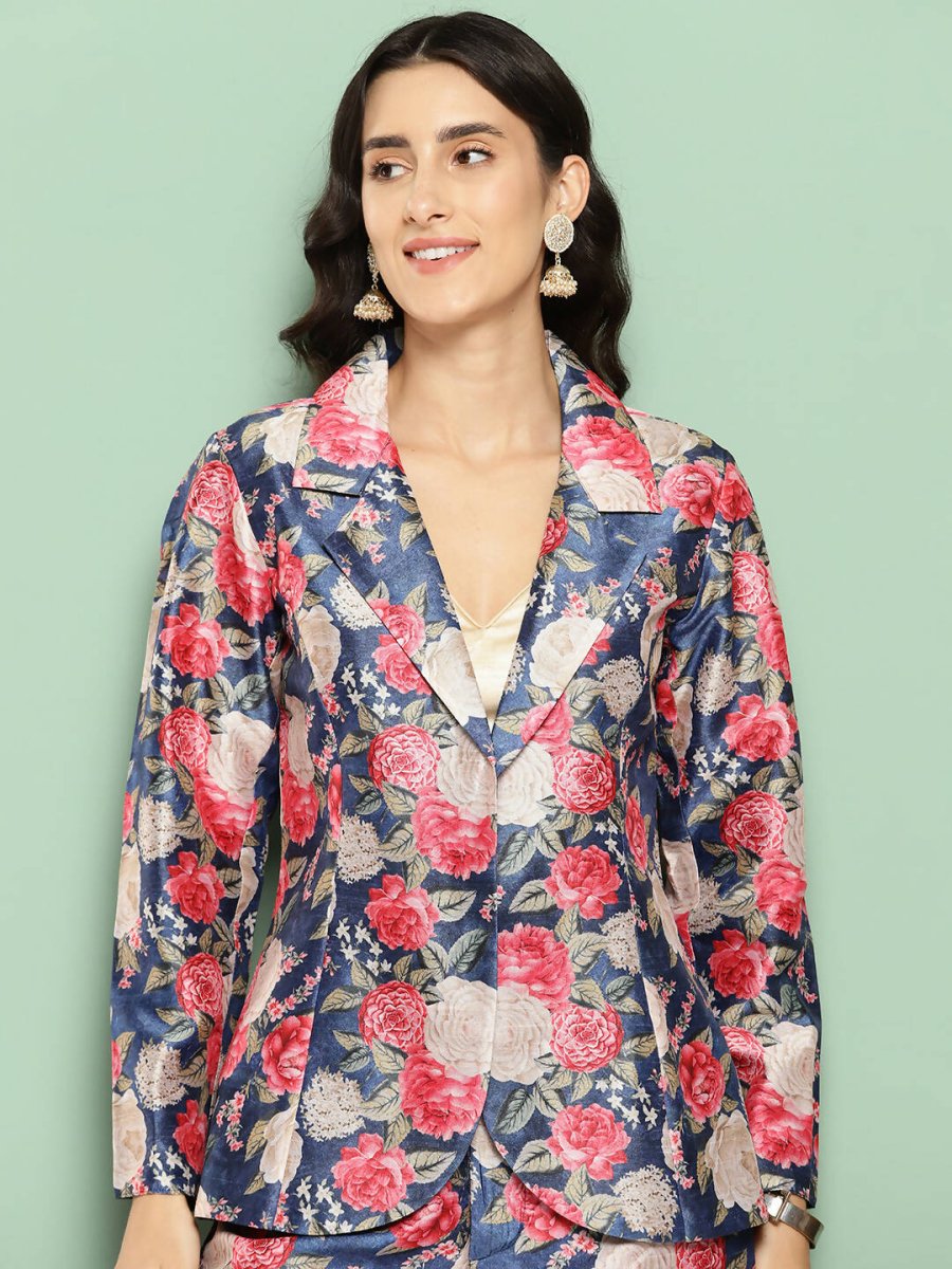 Ahalyaa Women's Traditional Wear Co-ods - Blue | Swadesiicart
