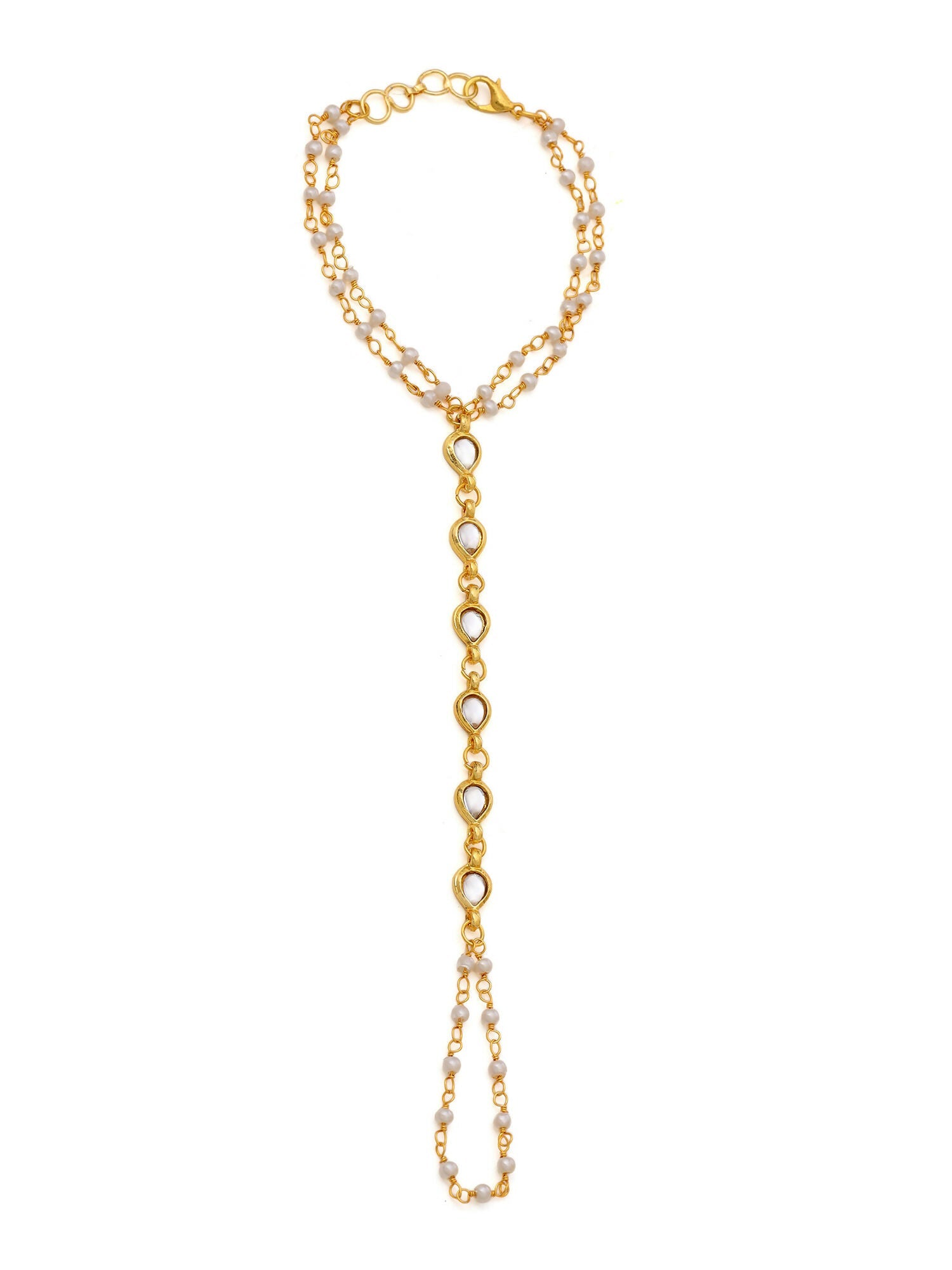 Ruby Raang Gold Kundan Haath Phool | Swadesiicart