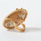 Mominos Fashion Joharkamal Gold-Polished Stone Studded Adjustable Finger Ring - Design 13 | Swadesiicart