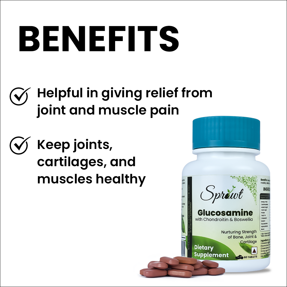 Sprowt Joint Support Glucosamine Tablets - Swadesiicart