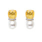 Yellow Pearl Studs- Ruby Raang | Swadesiicart