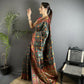 Joban Fashion Dark Green Banarasi Soft Silk Woven Saree | Swadesiicart