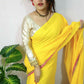 Exclusive Collection Beautiful Khadi Cotton Handloom Saree With Beautiful Zari Border - Yellow - Swadesiicart