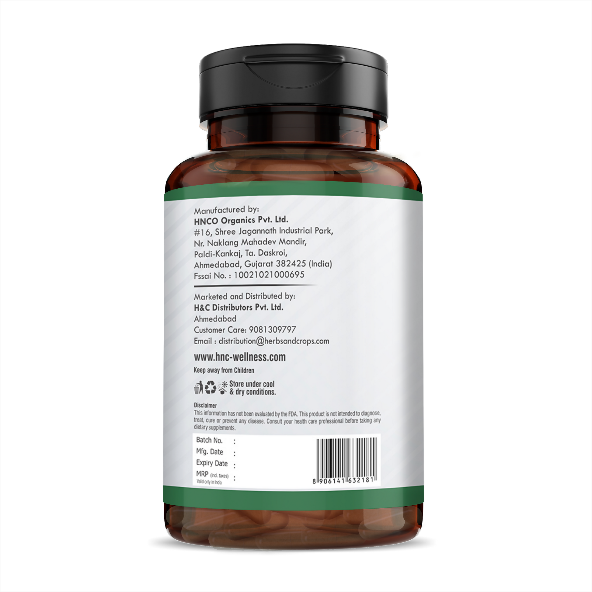 H&C Herbal Bromelain Veg Capsules - Swadesiicart