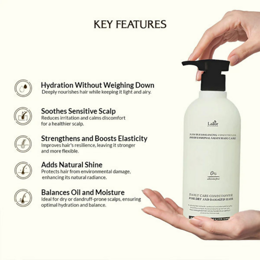 La'dor Newplex Balancing Conditioner - Scalp Soothing Korean Conditioner for Dry Hair - Swadesiicart