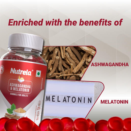 Patanjali Nutrela Ashwagandha & Melatonin Gummies - Swadesiicart