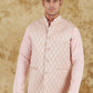 Bluesaanchi Men's Jacquard Rosy Waistcoat | Swadesiicart
