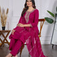 The52 Pink Women's Beautiful Embroidered Rayon Slub Fabric with Straight Kurta, Pant and Dupatta Set - Swadesiicart