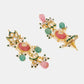 Ruby Raang 22k Gold Polished Blush Pink Kundan Earrings | Swadesiicart