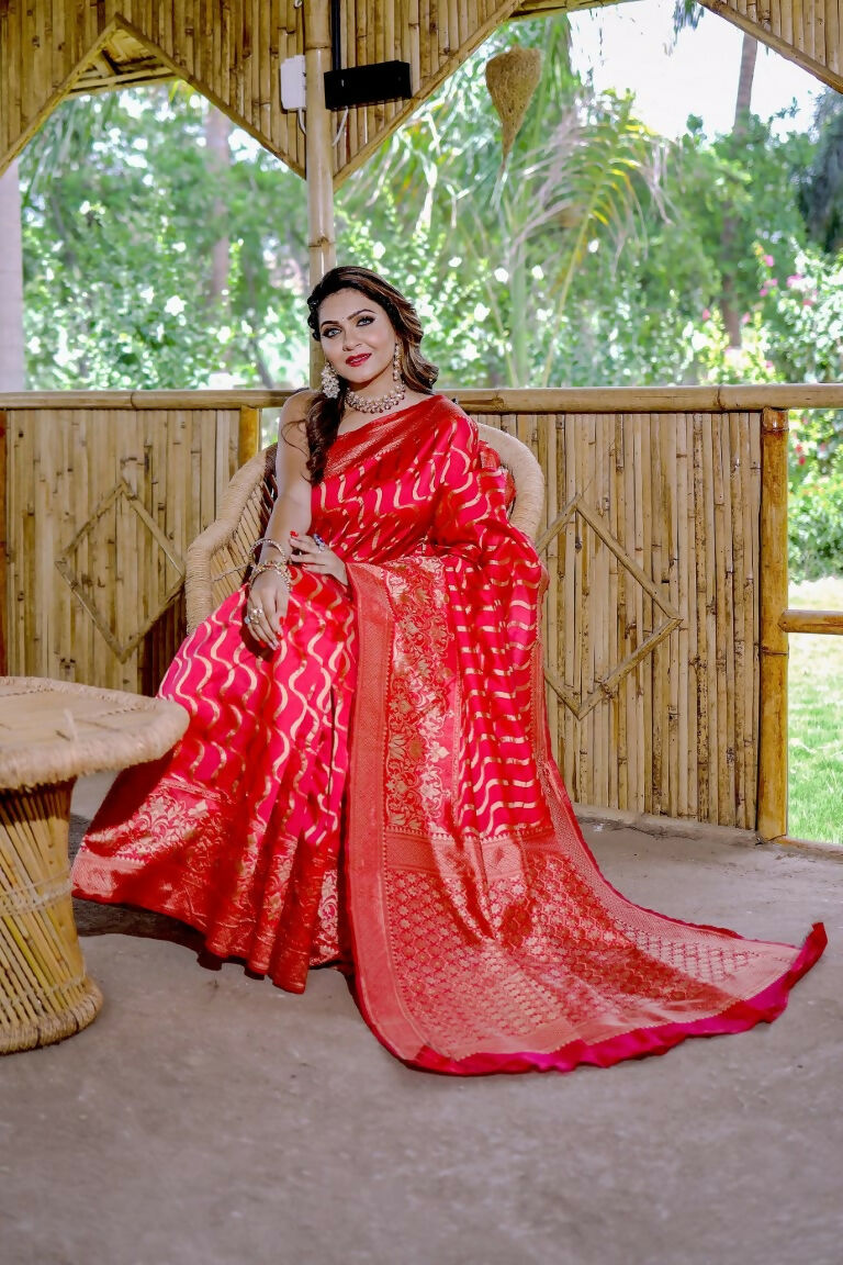 Partywear Designer Tameta Banarasi Silk Fancy Saree - Starwalk | Swadesiicart