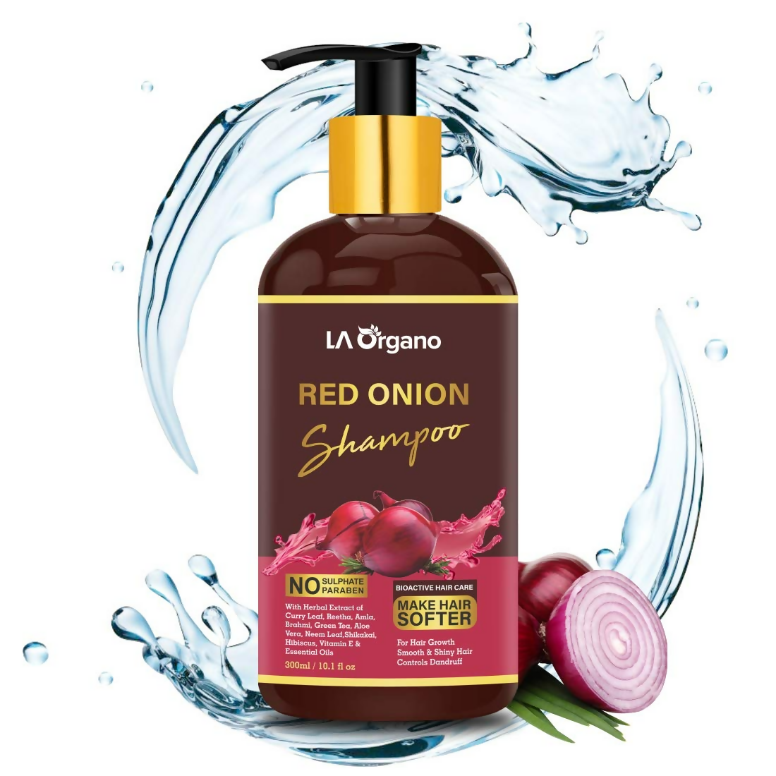LA Organo Red Onion Hair Shampoo | Swadesiicart