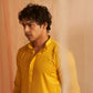 Mustard Viscose Chikankari Embroidery Work Men's Kurta Set - Mahotsav | Swadesiicart