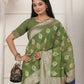 Shree Shyam Fashion Linen Cotton Green Saree
