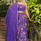 Janasya Purple Georgette Floral Lehenga Choli Dupatta | Swadesiicart