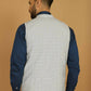 Even Apparels Nehru Jacket With Welt Pockets - Blue | Swadesiicart