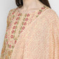 NOZ2TOZ Women Cream Cotton Kurta with Pant & Dupatta (3pcs Set) - Swadesiicart