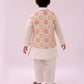 Lil Drama Mishti White Kurta Pyjama and Jacket For Boys | Swadesiicart