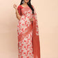 Shree Shyam Fashion Linen Cotton Red Saree