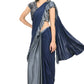 Mominos Fashion All Season Wear Gray And Blue Ruffled