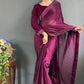 Vastranavya Wine Rangoli Silk Swarovski work Ready to Wear Saree | Swadesiicart