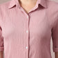 Myshka Women's Pink Solid Shirt Collar Party Shirt With Shorts Co-ord set - Swadesiicart