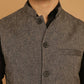 Even Apparels Pure Wool Nehru Jacket - Grey | Swadesiicart