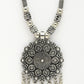 NVR Women's Silver-Toned Floral Shape Pendant with Chain | Swadesiicart