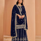 Anaita Navy Blue Premium Georgette Embroidered Stitched Salwar Suit
