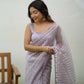 Vamsee Vijaysitara Lavender Organza Saree - Swadesiicart