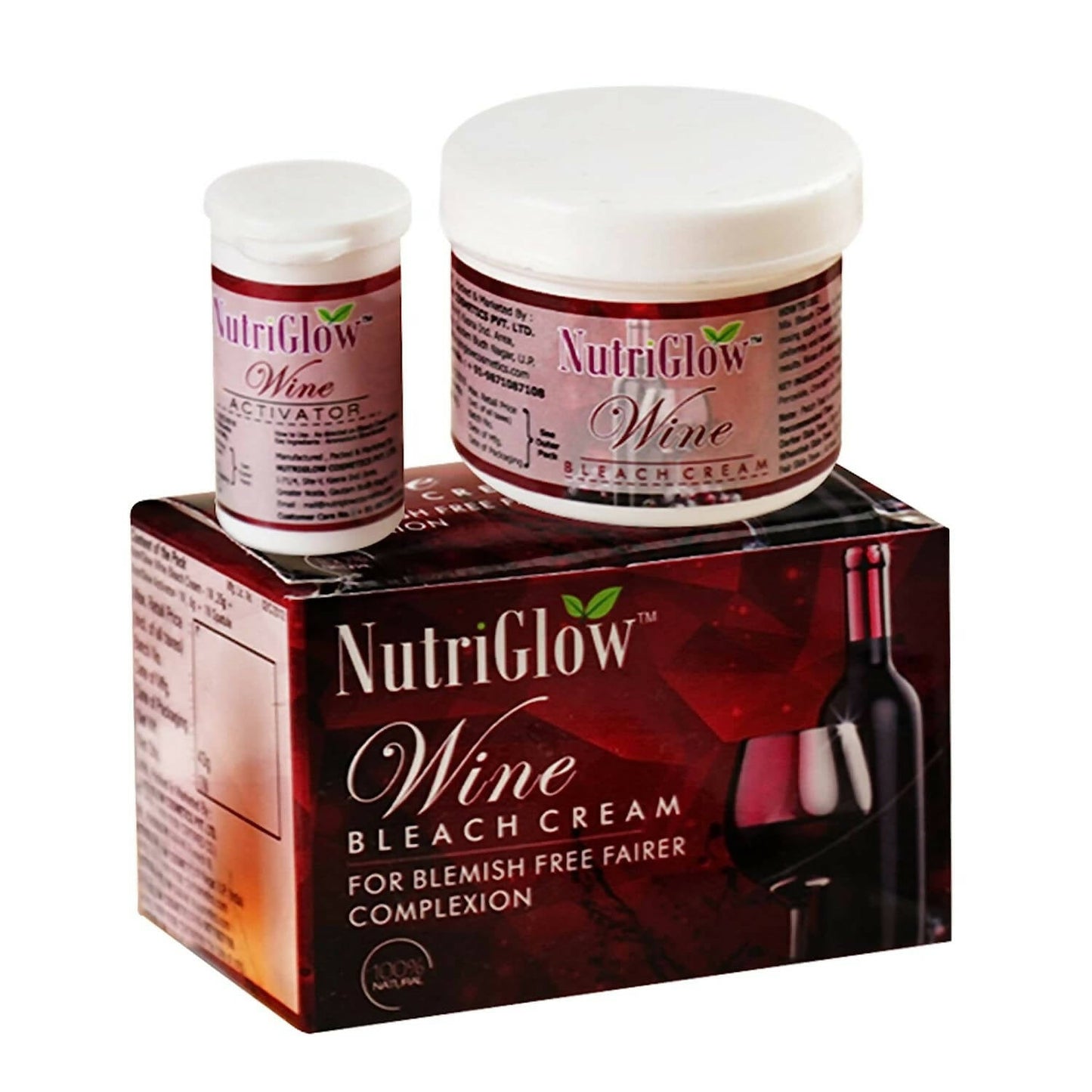 NutriGlow Wine Bleach Cream With Grape Extracts - Nutriglow Cosmetics