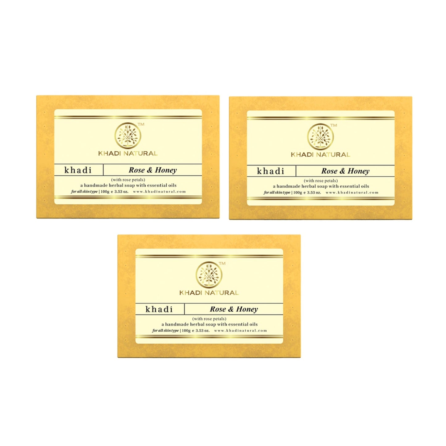 Khadi Natural Rose & Honey With Rose Petals Soap - 100gm
