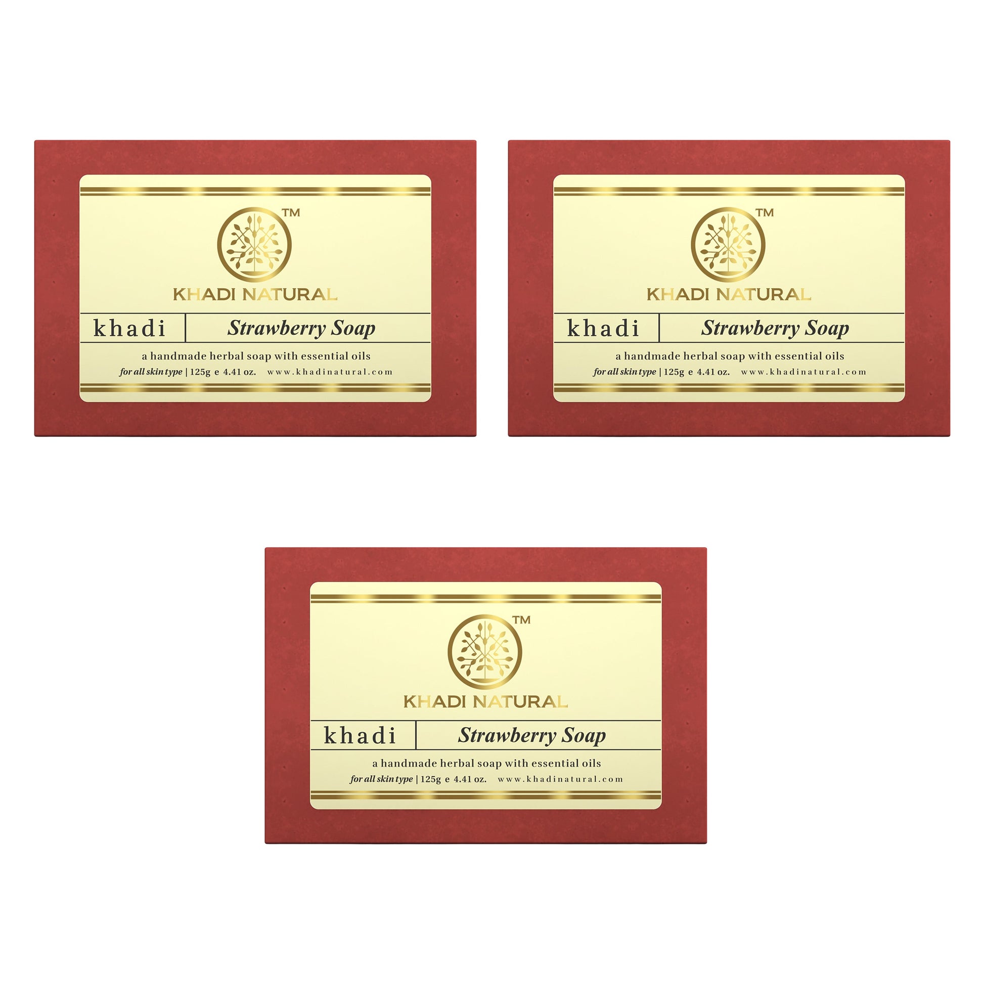 Khadi Natural Strawberry Soap - 125gm