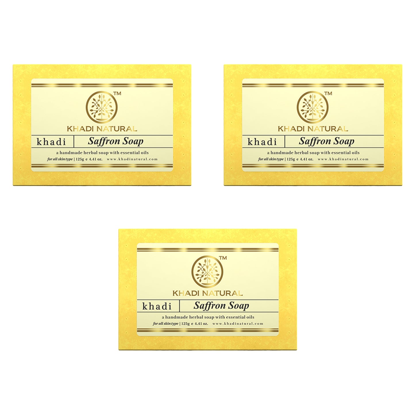 Khadi Natural Saffron Combo Pack Of 3 – 125gm Each