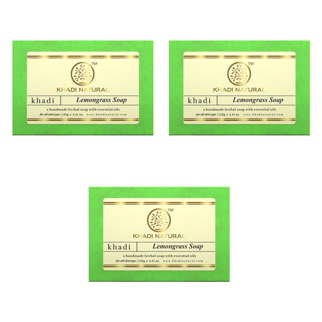 Khadi Natural Herbal Lemongrass Soap - 125gm
