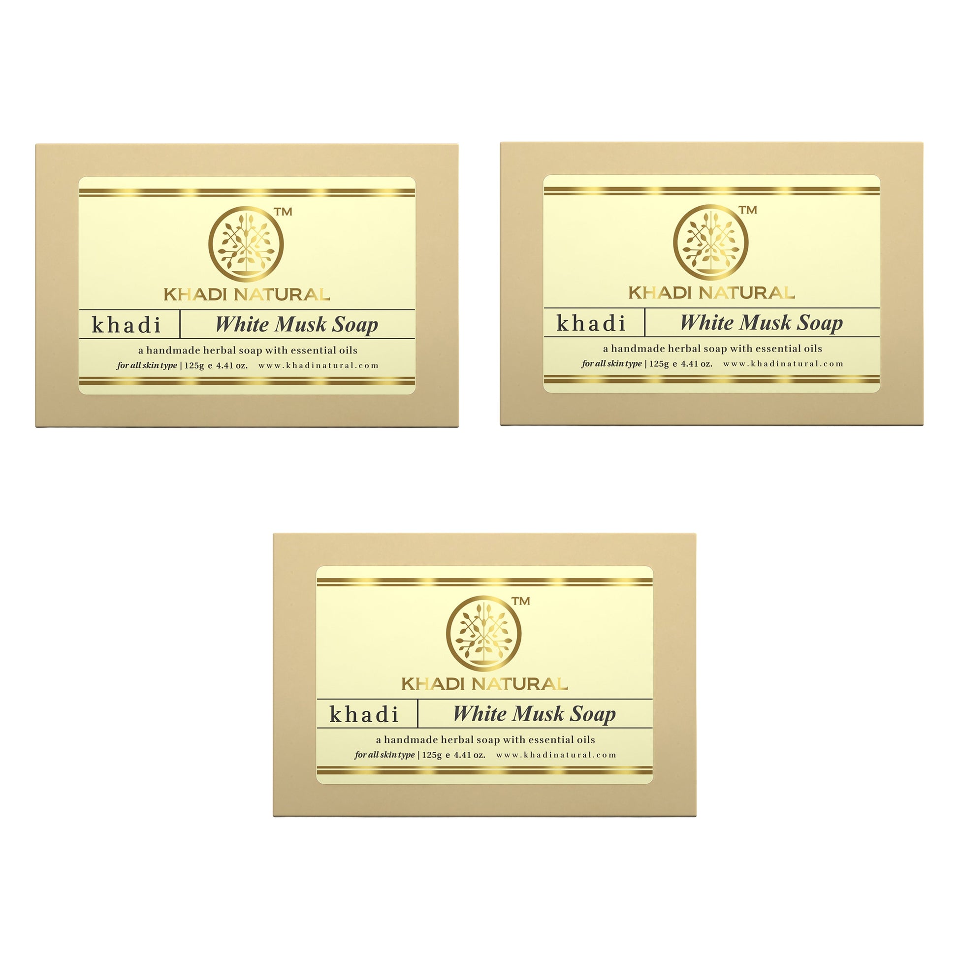 Khadi Natural Herbal White Musk Soap - 125gm