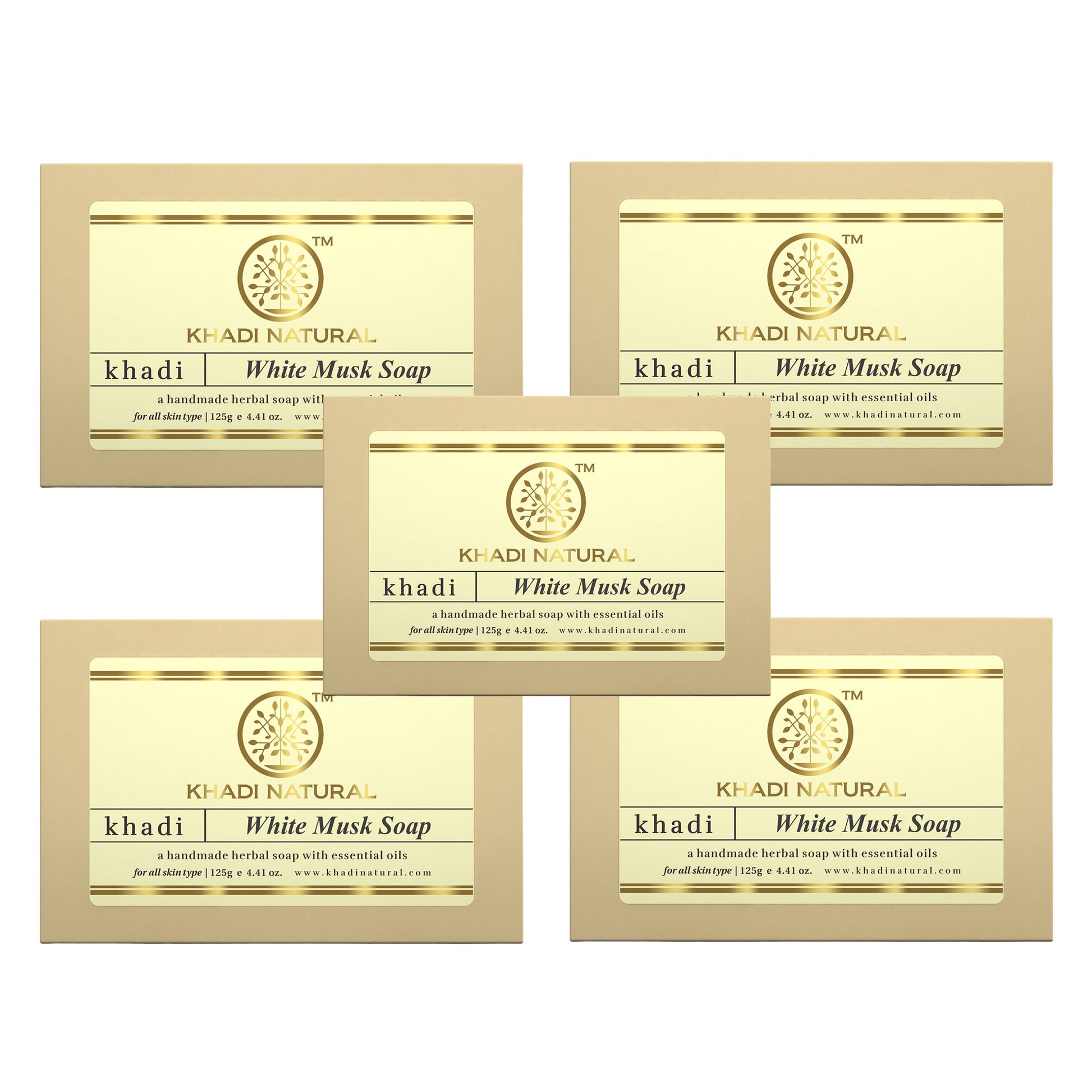 Khadi Natural Herbal White Musk Soap - 125gm