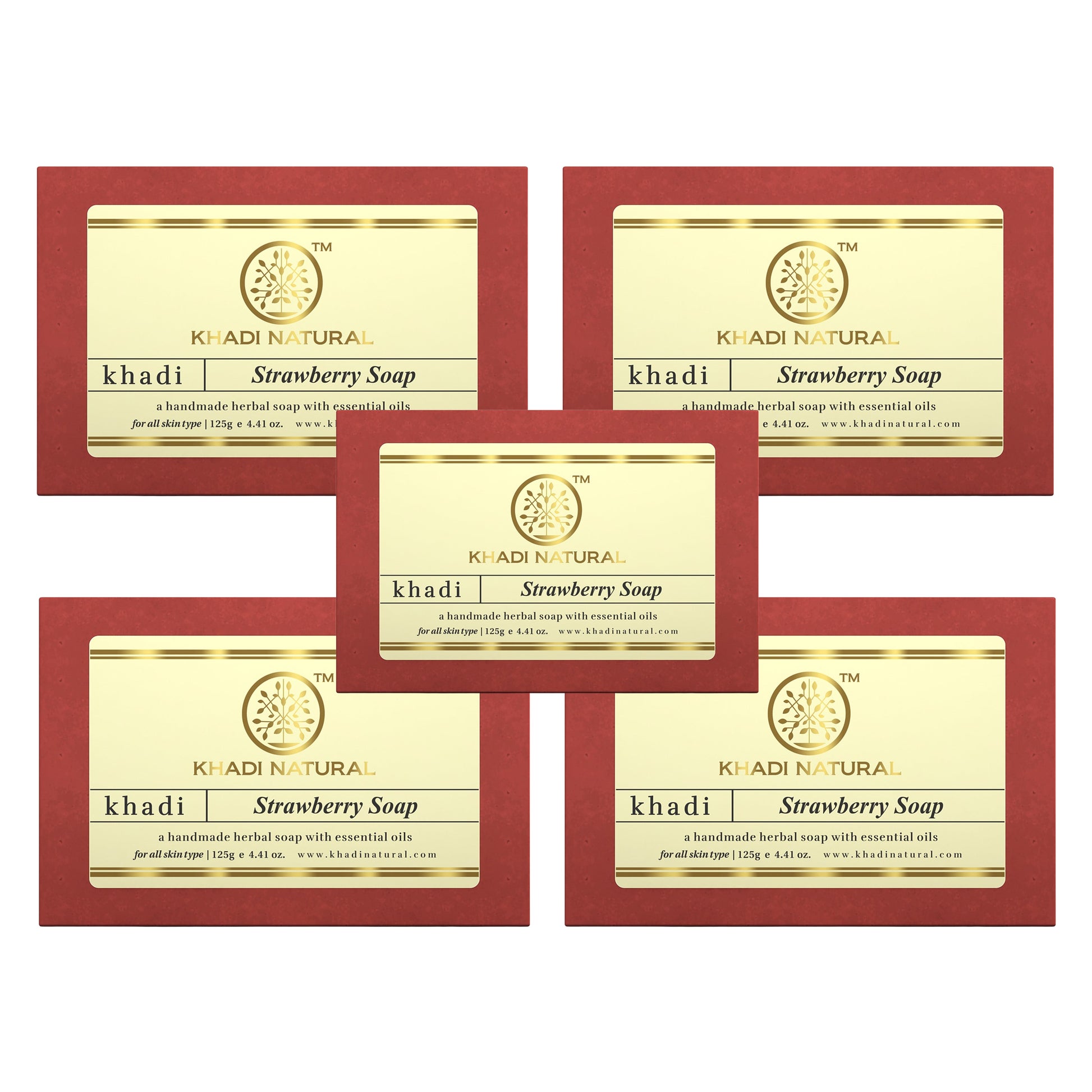 Khadi Natural Strawberry Soap - 125gm
