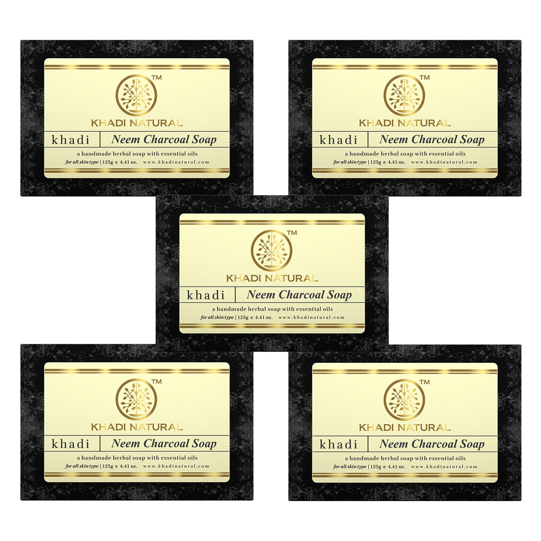 Khadi Natural Neem Charcoal Soap - 125gm