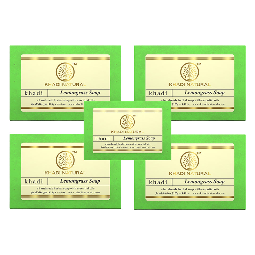 Khadi Natural Herbal Lemongrass Soap - 125gm