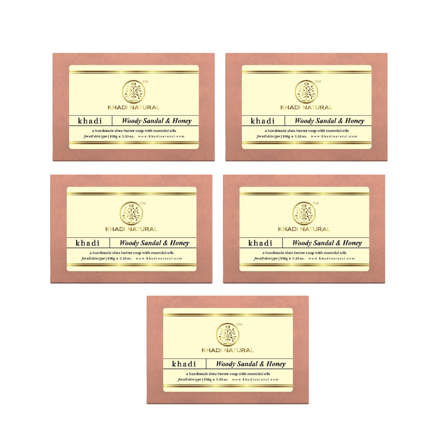 Khadi Natural Woody Sandal & Honey Soap - 100gm