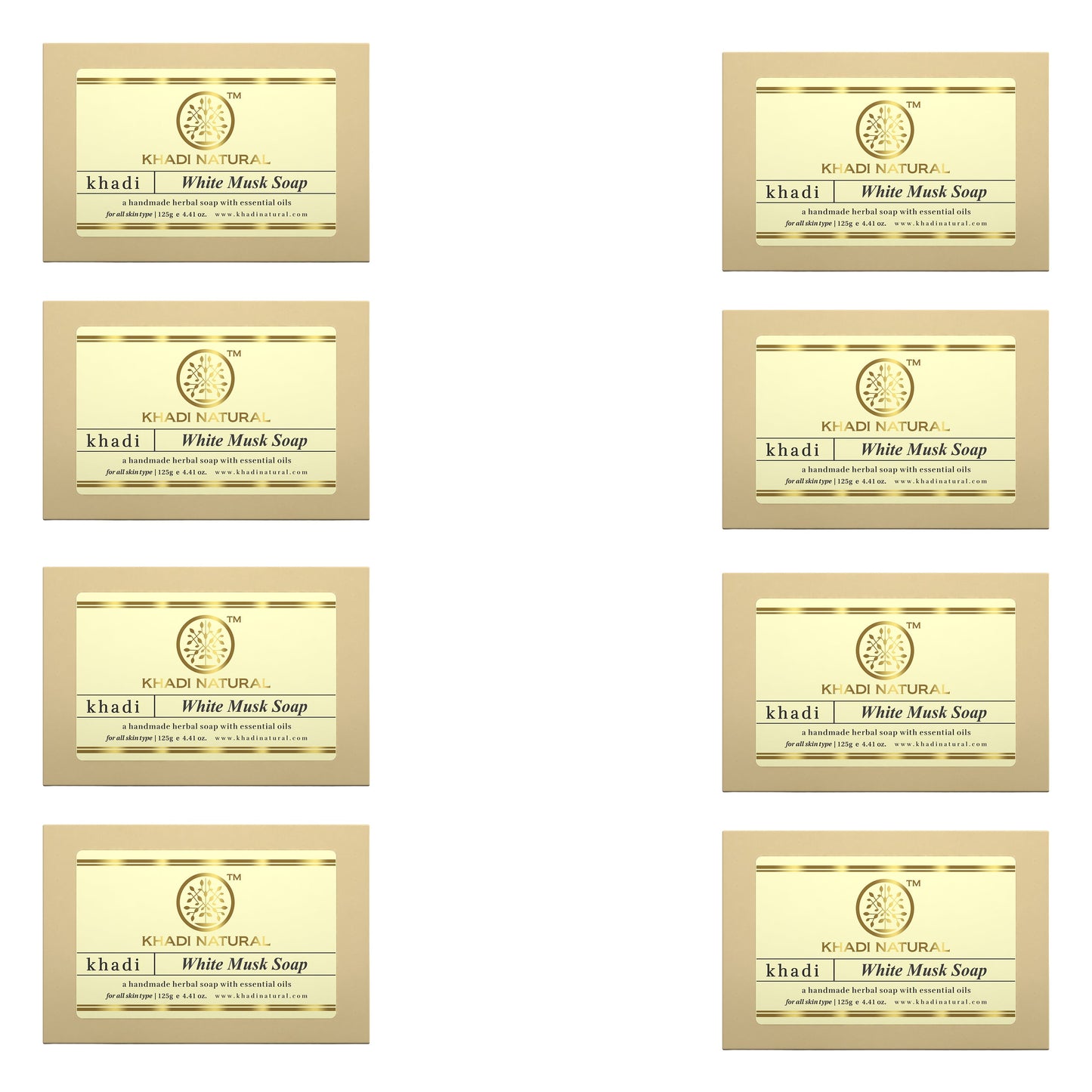Khadi Natural Herbal White Musk Soap - 125gm
