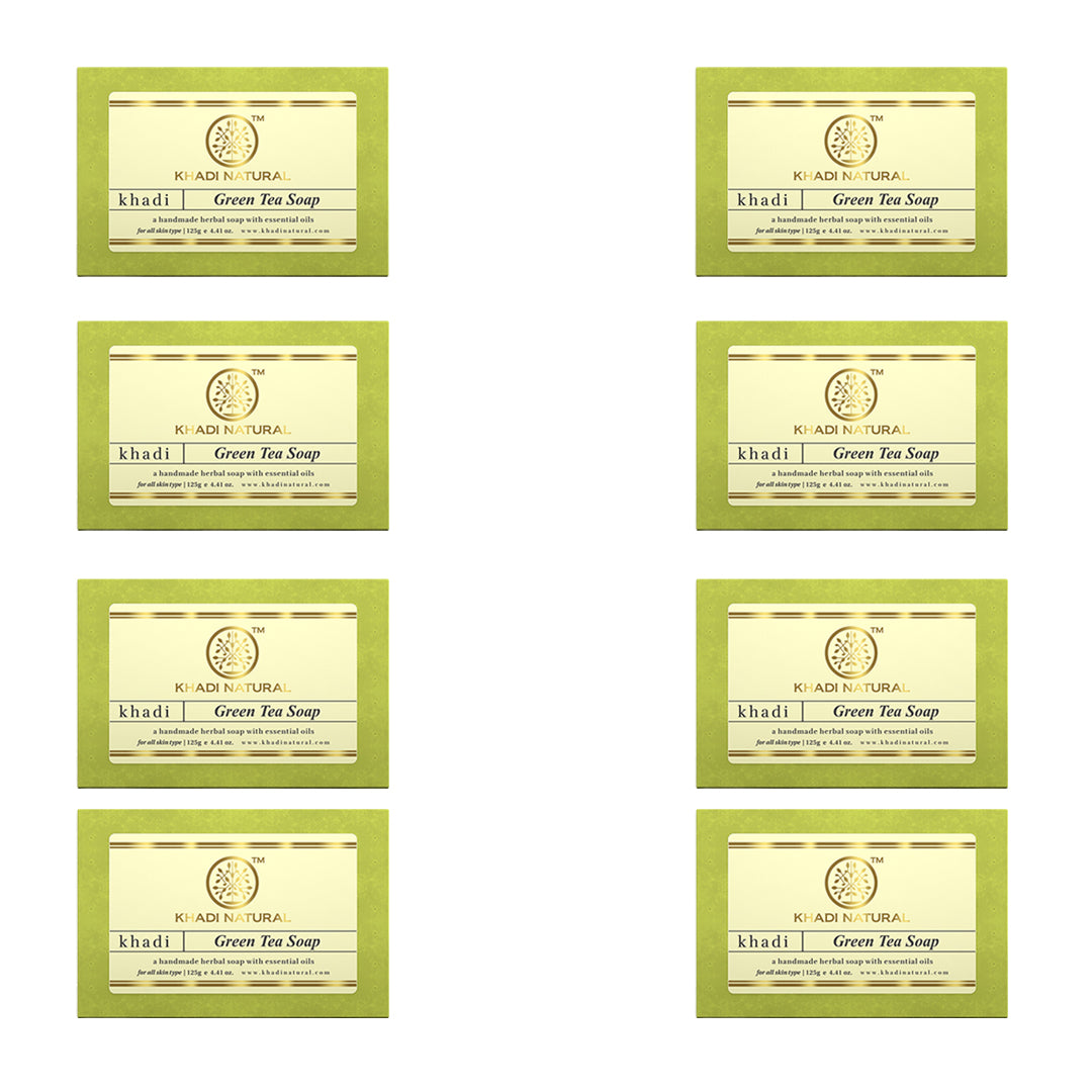 Khadi Natural Green Tea Soap Combo Pack Of 8 – 125gm Each