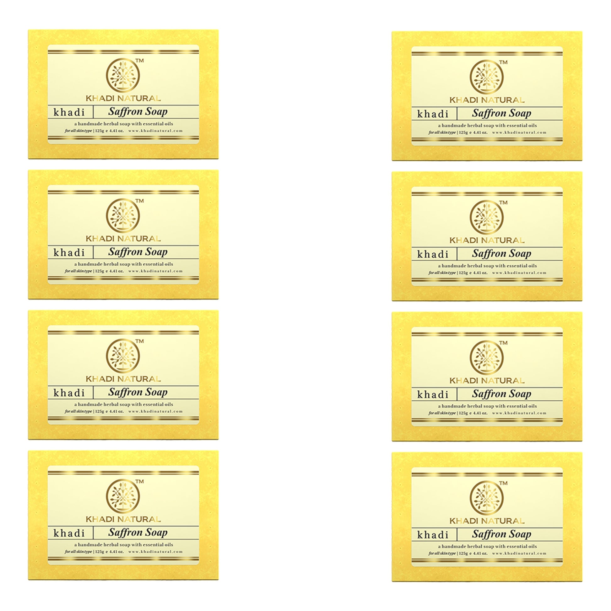 Khadi Natural Saffron Soap Combo Pack Of 8 – 125gm Each