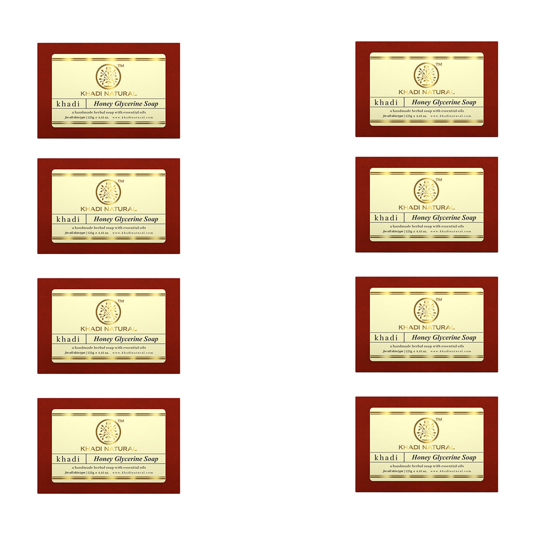 Khadi Natural Honey Glycerine Soap Combo Pack Of 8 – 125gm Each