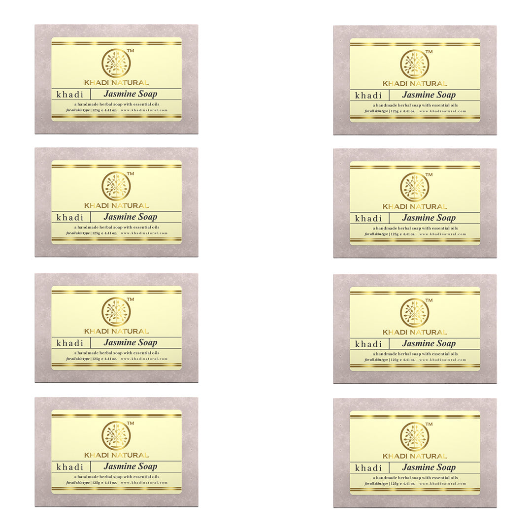 Khadi Natural Herbal Jasmine Soap Combo Pack Of 8 – 125gm Each