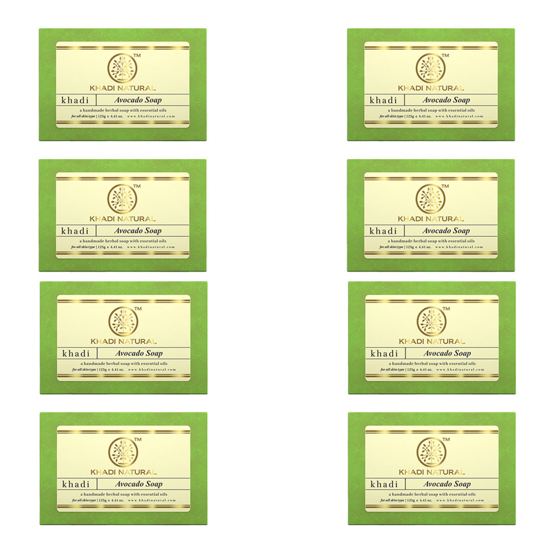 Khadi Natural Herbal Avocado Soap Combo Pack Of 8 – 125gm Each
