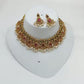 Jewel City Handcrafted Antique Gold-Plated Kundan Choker Necklace Set with Pearls | Traditional Indian Ethnic Bridal Jewelry Set | Swadesiicart