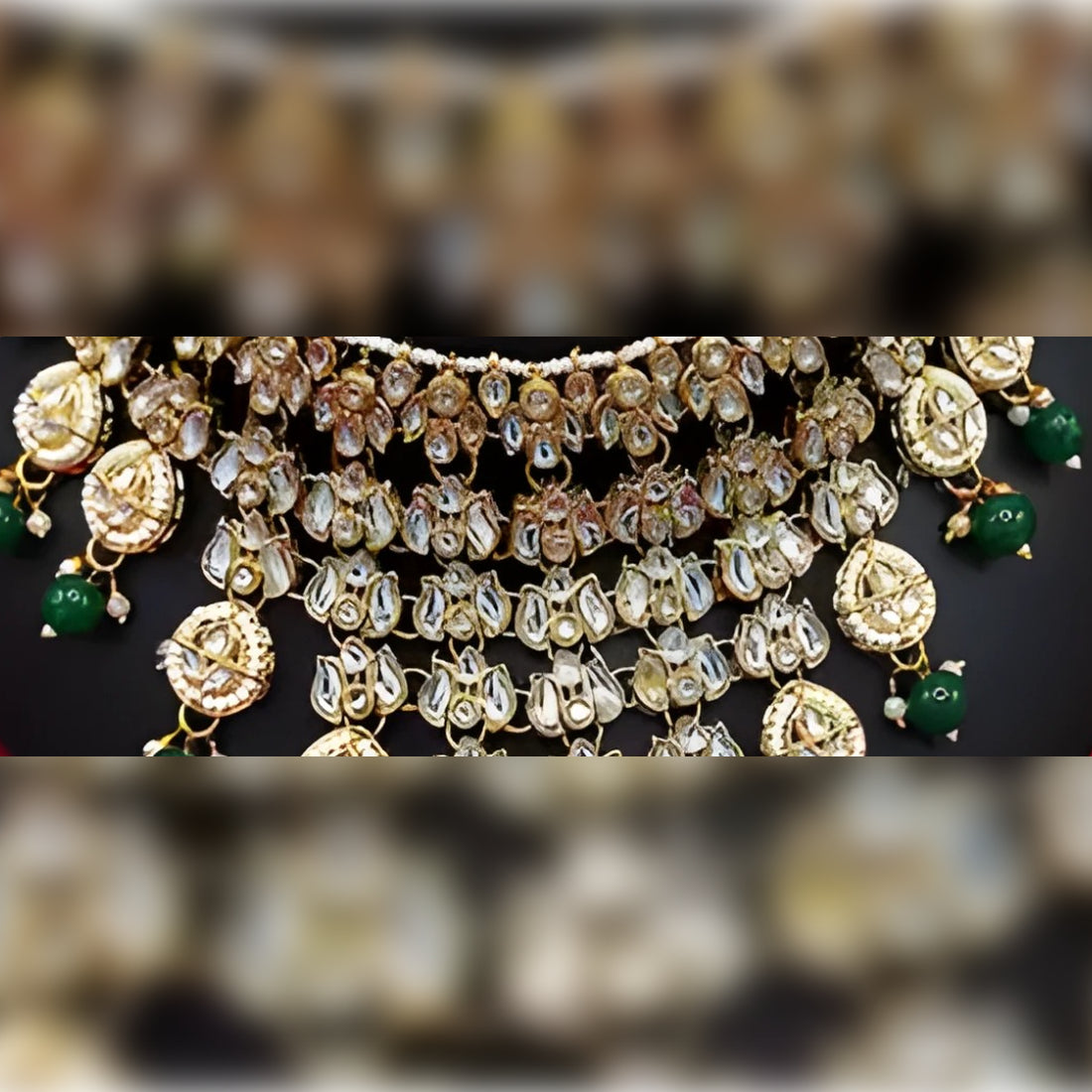 Jewel City Kundan Choker Necklace Set with Maang Tikka & Jhumka Earrings - Traditional Indian Bridal Jewelry Collection Gold-Plated | Swadesiicart