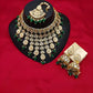 Jewel City Kundan Choker Necklace Set with Maang Tikka & Jhumka Earrings - Traditional Indian Bridal Jewelry Collection Gold-Plated | Swadesiicart